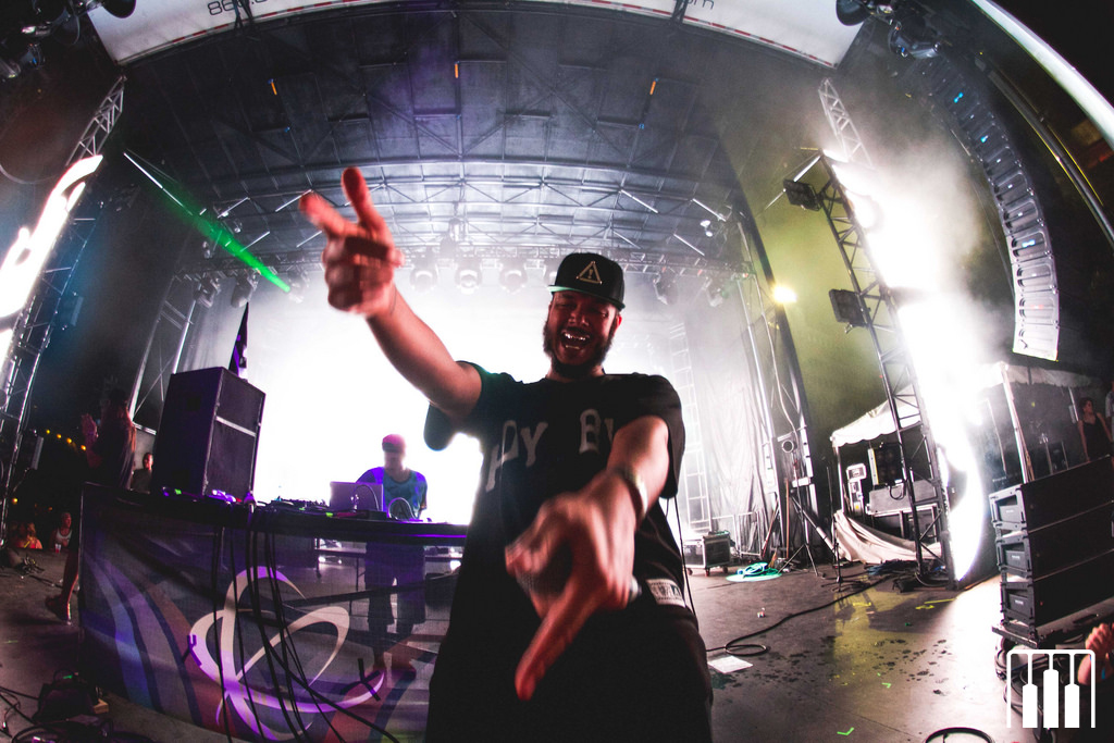 Flosstradamus on the Moog stage (Nick Kassab | Detroit Music Magazine)